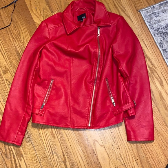Red leather coat - Picture 1 of 5